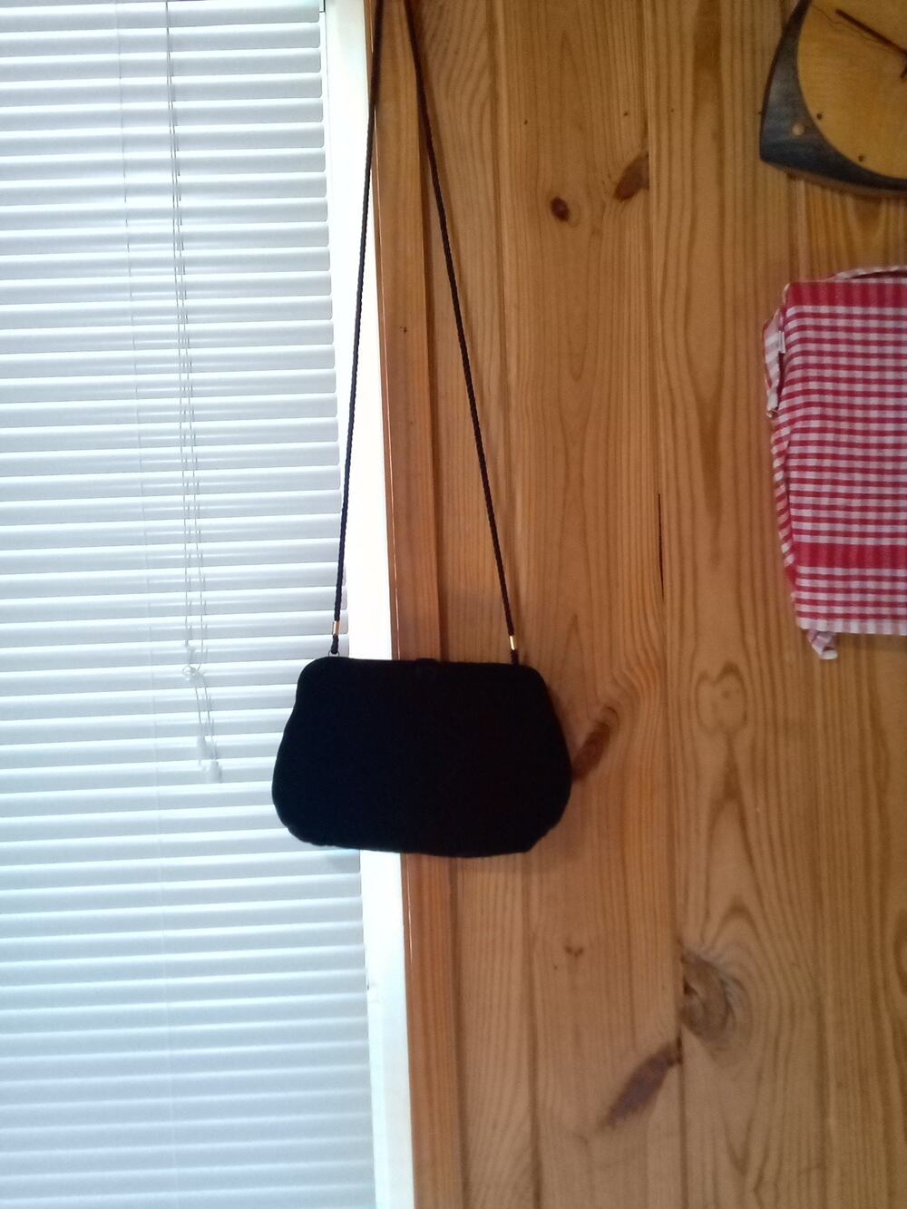 TALBOTS Velvet Crossbody Frame Clutch Shoulder Bag Convertible Handbag Purse